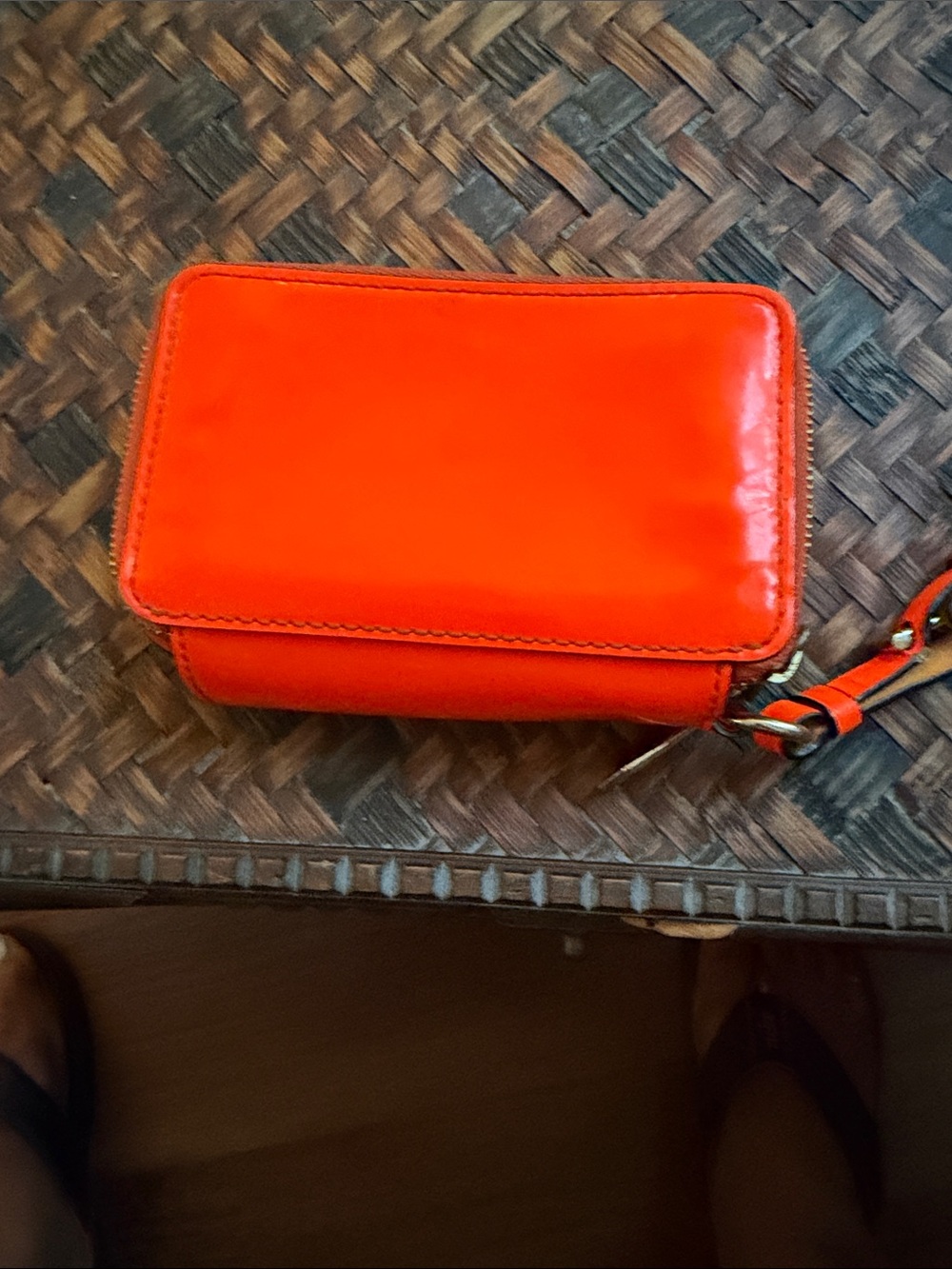 Reed Krakoff Vibrant Orange Leather Wristlet